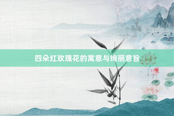 四朵红玫瑰花的寓意与绚丽意旨